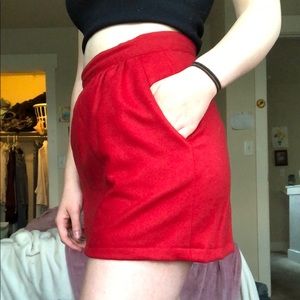 Red pocketed skirt